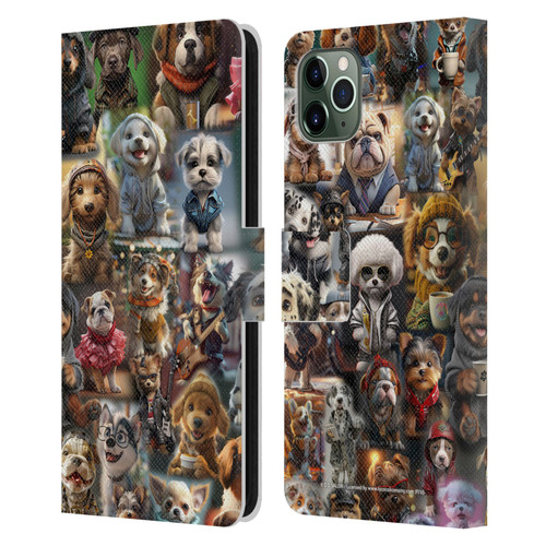 D.S. Valori Kitty And Puppy Puppy Kingdom Leather Book Wallet Case Cover For Apple iPhone 11 Pro Max