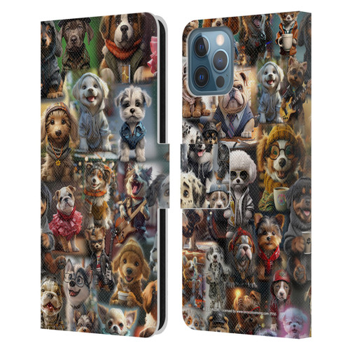 D.S. Valori Kitty And Puppy Puppy Kingdom Leather Book Wallet Case Cover For Apple iPhone 12 / iPhone 12 Pro