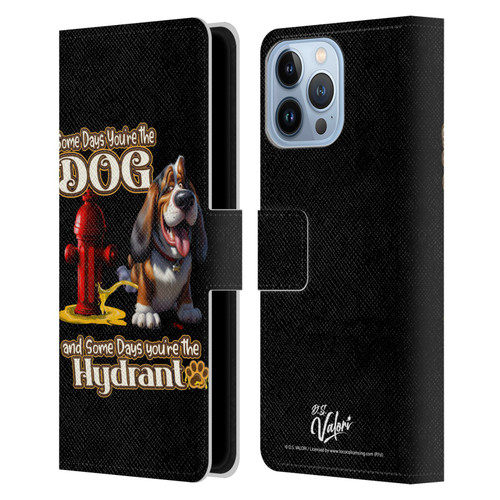 D.S. Valori Kitty And Puppy Some Days You're The Dog Leather Book Wallet Case Cover For Apple iPhone 13 Pro Max