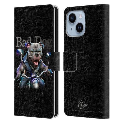 D.S. Valori Kitty And Puppy Bad Dog Leather Book Wallet Case Cover For Apple iPhone 14 Plus