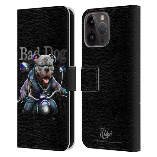 D.S. Valori Kitty And Puppy Bad Dog Leather Book Wallet Case Cover For Apple iPhone 15 Pro Max