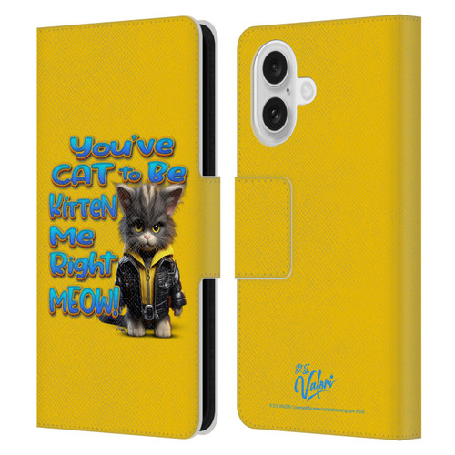 D.S. Valori Kitty And Puppy You've Cat To Be Kitten Me Leather Book Wallet Case Cover For Apple iPhone 16
