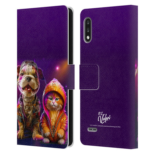 D.S. Valori Kitty And Puppy Hip Hop Pals Leather Book Wallet Case Cover For LG K22