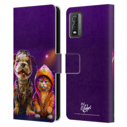 D.S. Valori Kitty And Puppy Hip Hop Pals Leather Book Wallet Case Cover For Nokia C210