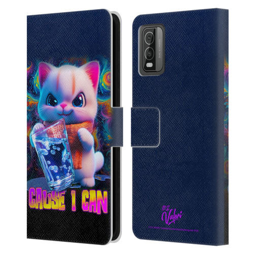 D.S. Valori Kitty And Puppy Kitty Cause I Can Leather Book Wallet Case Cover For Nokia C210