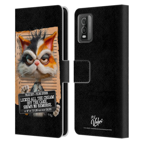 D.S. Valori Kitty And Puppy Kitty Licked The Cream Leather Book Wallet Case Cover For Nokia C210