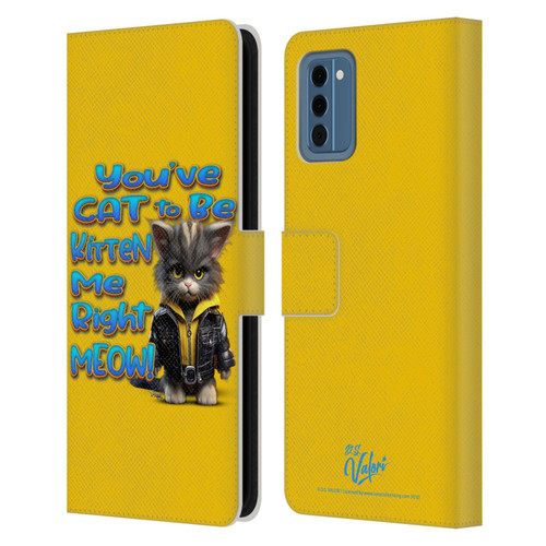 D.S. Valori Kitty And Puppy You've Cat To Be Kitten Me Leather Book Wallet Case Cover For Nokia NC300
