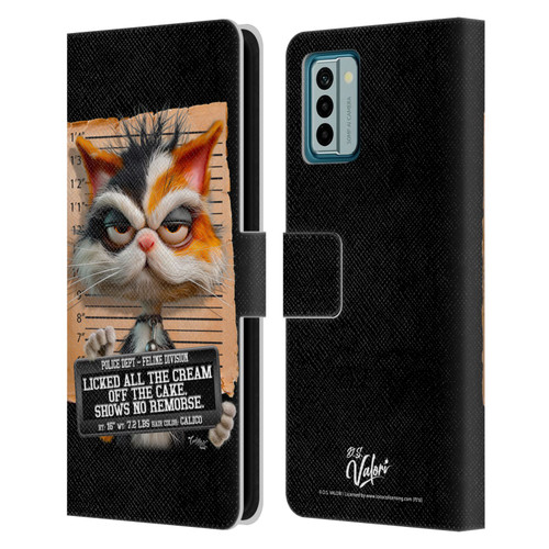 D.S. Valori Kitty And Puppy Kitty Licked The Cream Leather Book Wallet Case Cover For Nokia G42