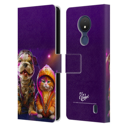 D.S. Valori Kitty And Puppy Hip Hop Pals Leather Book Wallet Case Cover For Nokia C21