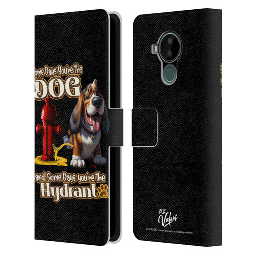 D.S. Valori Kitty And Puppy Some Days You're The Dog Leather Book Wallet Case Cover For Nokia C30