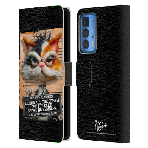 D.S. Valori Kitty And Puppy Kitty Licked The Cream Leather Book Wallet Case Cover For Motorola Edge (2022)
