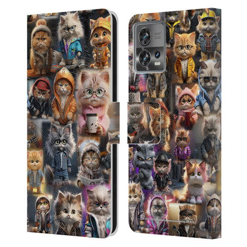 D.S. Valori Kitty And Puppy Kitty Kingdom Leather Book Wallet Case Cover For Motorola Moto Edge 30 Fusion D.S. Valori Kitty And Puppy Kitty Kingdom Leather Book Wallet Case Cover For Motorola Moto Edge 30 Fusion