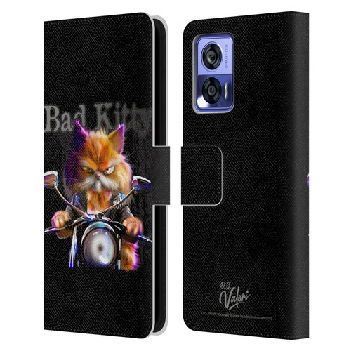 D.S. Valori Kitty And Puppy Bad Kitty Leather Book Wallet Case Cover For Motorola Edge 30 Neo 5G