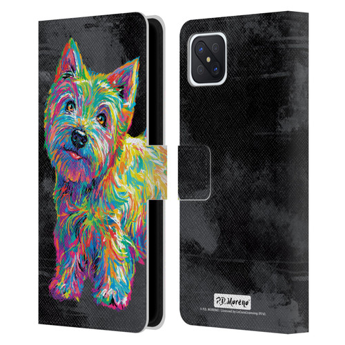 P.D. Moreno Animals II Marvin The Westie Dog Leather Book Wallet Case Cover For OPPO Reno4 Z 5G