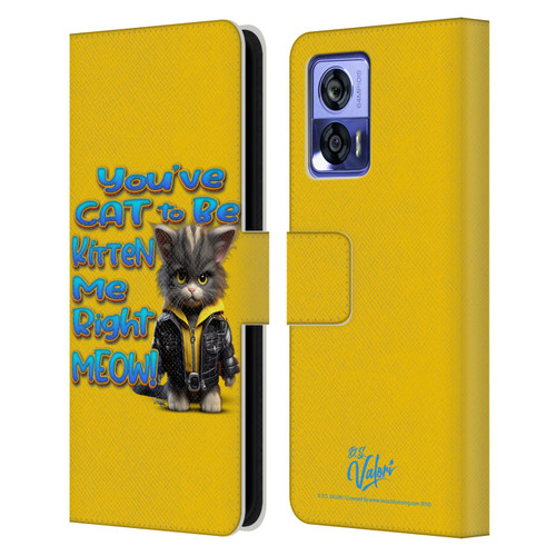 D.S. Valori Kitty And Puppy You've Cat To Be Kitten Me Leather Book Wallet Case Cover For Motorola Edge 30 Neo 5G