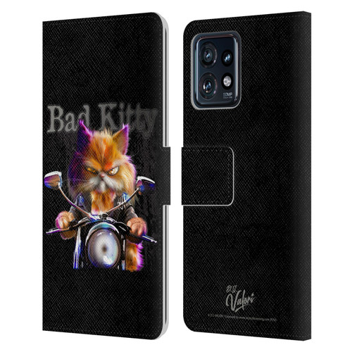 D.S. Valori Kitty And Puppy Bad Kitty Leather Book Wallet Case Cover For Motorola Moto Edge 40 Pro/Plus 2023