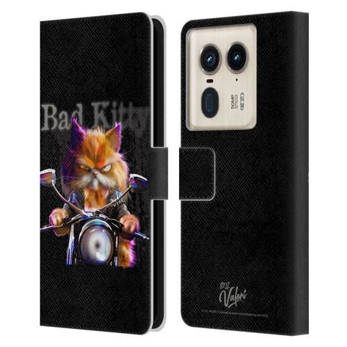 D.S. Valori Kitty And Puppy Bad Kitty Leather Book Wallet Case Cover For Motorola Edge 50 Ultra/X50 Ultra