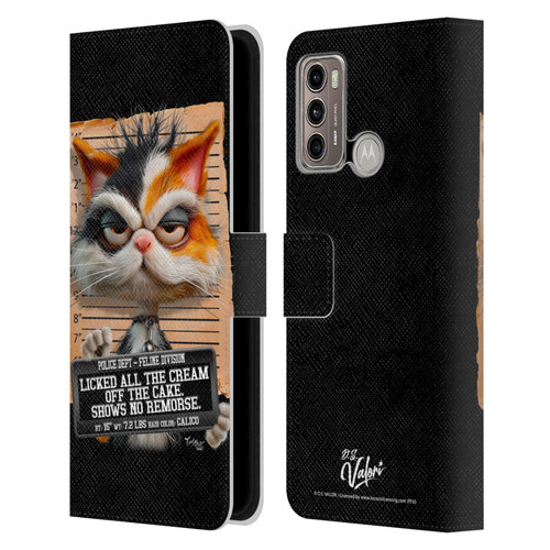 D.S. Valori Kitty And Puppy Kitty Licked The Cream Leather Book Wallet Case Cover For Motorola Moto G60 / Moto G40 Fusion