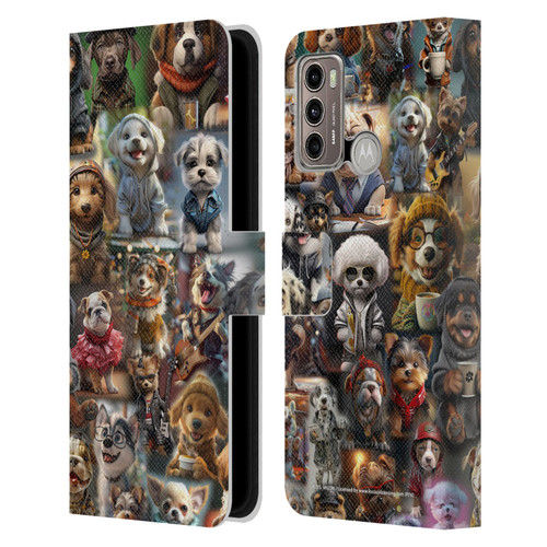 D.S. Valori Kitty And Puppy Puppy Kingdom Leather Book Wallet Case Cover For Motorola Moto G60 / Moto G40 Fusion