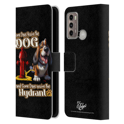 D.S. Valori Kitty And Puppy Some Days You're The Dog Leather Book Wallet Case Cover For Motorola Moto G60 / Moto G40 Fusion