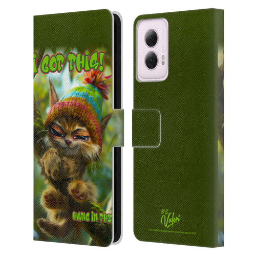 D.S. Valori Kitty And Puppy I Got This Leather Book Wallet Case Cover For Motorola Moto G Power (2024)