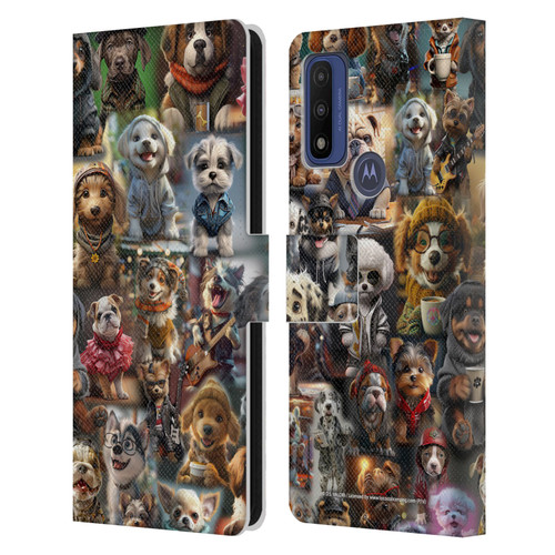 D.S. Valori Kitty And Puppy Puppy Kingdom Leather Book Wallet Case Cover For Motorola G Pure