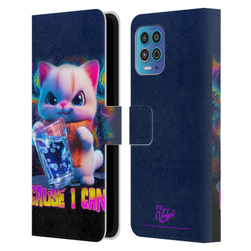 D.S. Valori Kitty And Puppy Kitty Cause I Can Leather Book Wallet Case Cover For Motorola Moto G100 D.S. Valori Kitty And Puppy Kitty Cause I Can Leather Book Wallet Case Cover For Motorola Moto G100