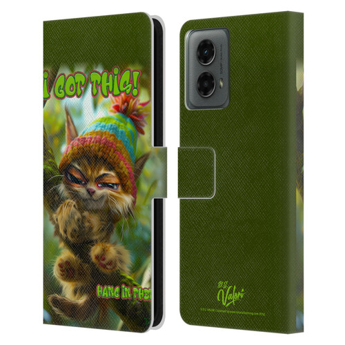 D.S. Valori Kitty And Puppy I Got This Leather Book Wallet Case Cover For Motorola Moto G (2024)