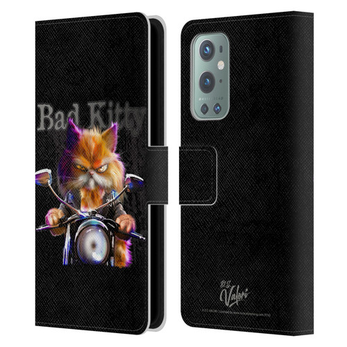 D.S. Valori Kitty And Puppy Bad Kitty Leather Book Wallet Case Cover For OnePlus 9