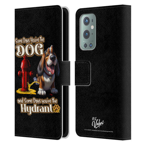 D.S. Valori Kitty And Puppy Some Days You're The Dog Leather Book Wallet Case Cover For OnePlus 9
