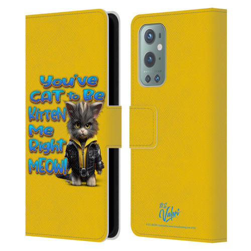 D.S. Valori Kitty And Puppy You've Cat To Be Kitten Me Leather Book Wallet Case Cover For OnePlus 9