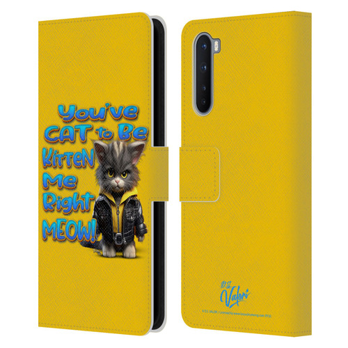 D.S. Valori Kitty And Puppy You've Cat To Be Kitten Me Leather Book Wallet Case Cover For OnePlus Nord 5G