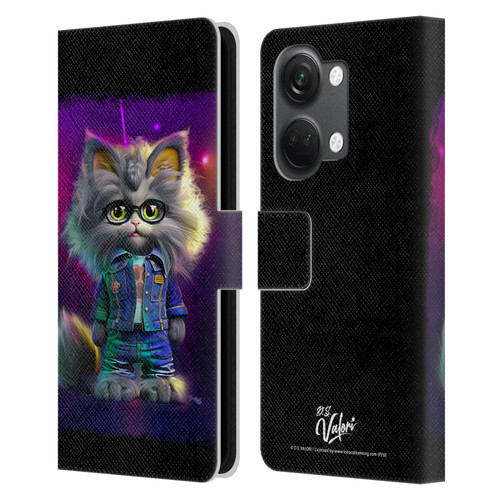 D.S. Valori Kitty And Puppy Kitty In Jeans Leather Book Wallet Case Cover For OnePlus Nord 3 5G