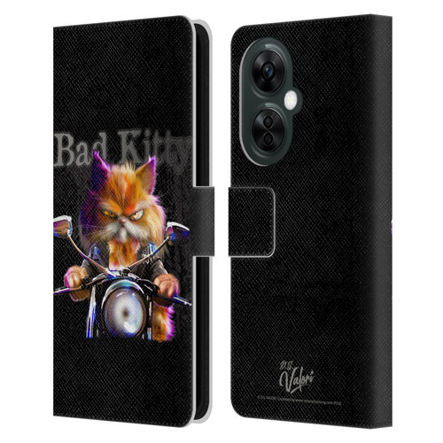 D.S. Valori Kitty And Puppy Bad Kitty Leather Book Wallet Case Cover For OnePlus Nord CE 3 Lite 5G