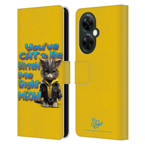 D.S. Valori Kitty And Puppy You've Cat To Be Kitten Me Leather Book Wallet Case Cover For OnePlus Nord CE 3 Lite 5G