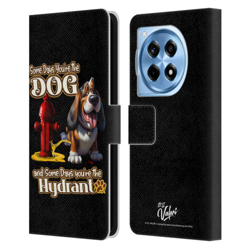 D.S. Valori Kitty And Puppy Some Days You're The Dog Leather Book Wallet Case Cover For OnePlus 12R