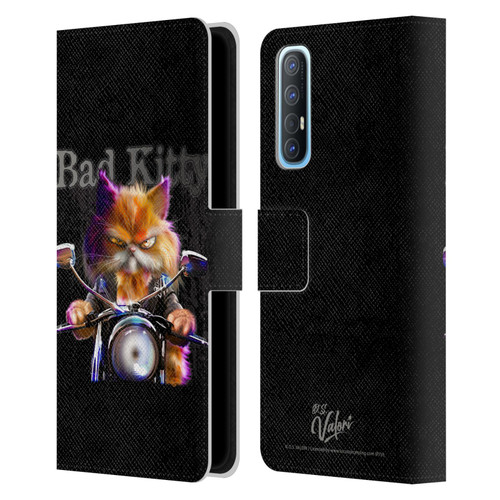 D.S. Valori Kitty And Puppy Bad Kitty Leather Book Wallet Case Cover For OPPO Find X2 Neo 5G