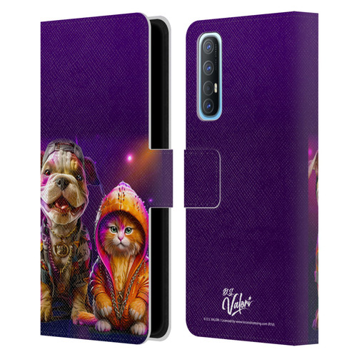 D.S. Valori Kitty And Puppy Hip Hop Pals Leather Book Wallet Case Cover For OPPO Find X2 Neo 5G