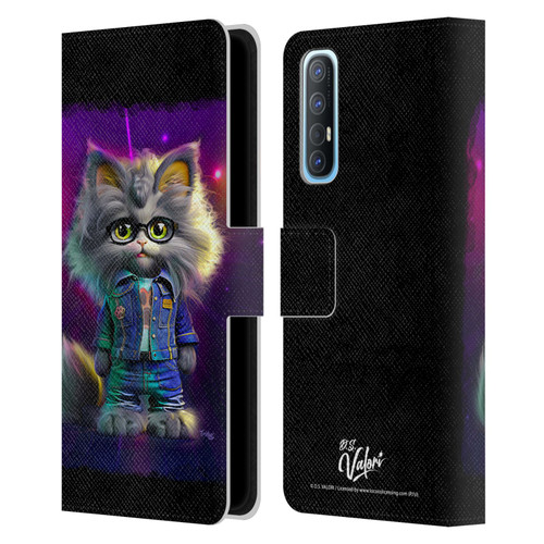 D.S. Valori Kitty And Puppy Kitty In Jeans Leather Book Wallet Case Cover For OPPO Find X2 Neo 5G
