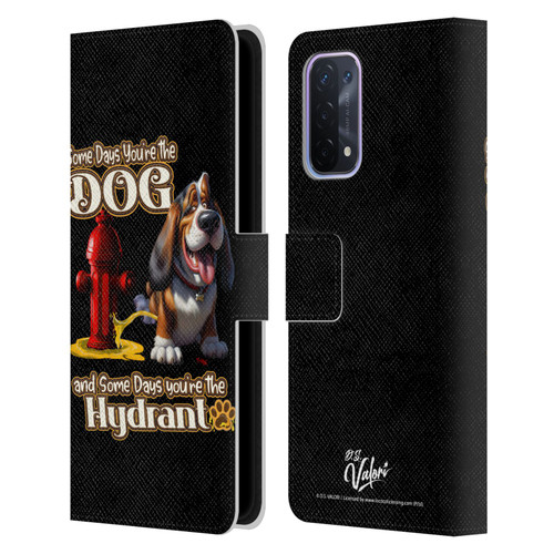 D.S. Valori Kitty And Puppy Some Days You're The Dog Leather Book Wallet Case Cover For OPPO A54 5G