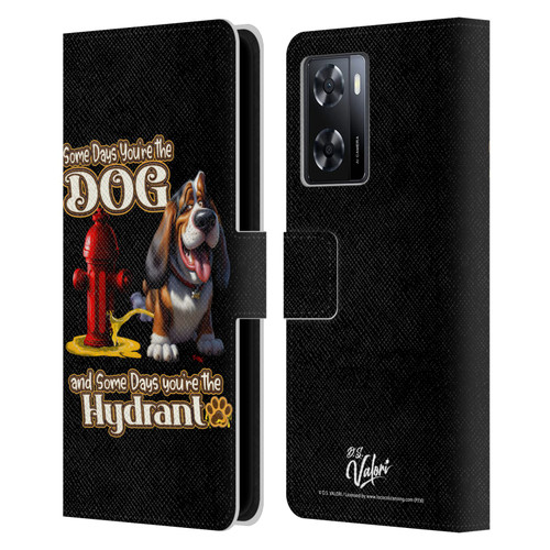 D.S. Valori Kitty And Puppy Some Days You're The Dog Leather Book Wallet Case Cover For OPPO A57s
