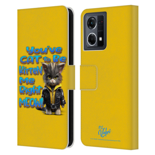 D.S. Valori Kitty And Puppy You've Cat To Be Kitten Me Leather Book Wallet Case Cover For OPPO Reno8 4G