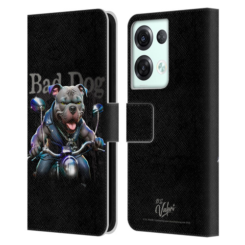 D.S. Valori Kitty And Puppy Bad Dog Leather Book Wallet Case Cover For OPPO Reno8 Pro