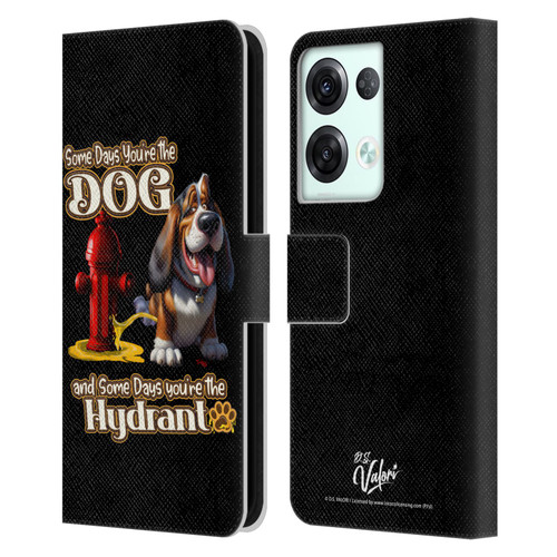 D.S. Valori Kitty And Puppy Some Days You're The Dog Leather Book Wallet Case Cover For OPPO Reno8 Pro