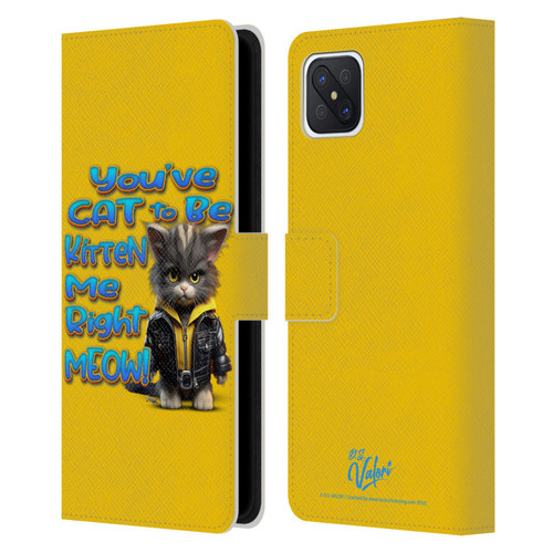 D.S. Valori Kitty And Puppy You've Cat To Be Kitten Me Leather Book Wallet Case Cover For OPPO Reno4 Z 5G