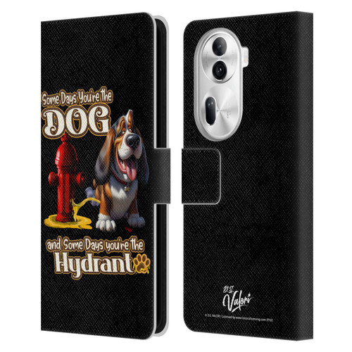 D.S. Valori Kitty And Puppy Some Days You're The Dog Leather Book Wallet Case Cover For OPPO Reno11
