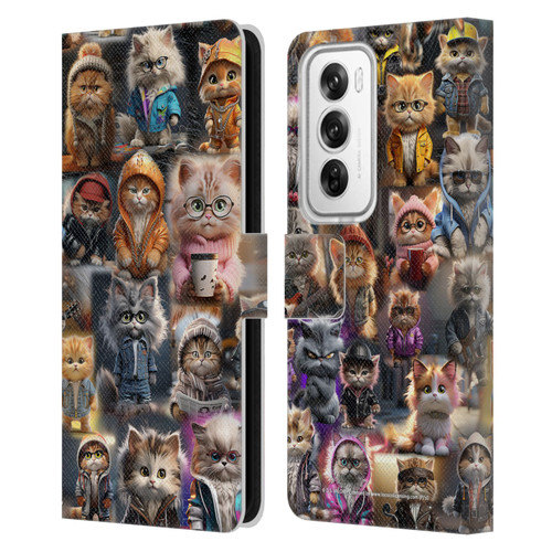 D.S. Valori Kitty And Puppy Kitty Kingdom Leather Book Wallet Case Cover For OPPO Reno12 Pro 5G