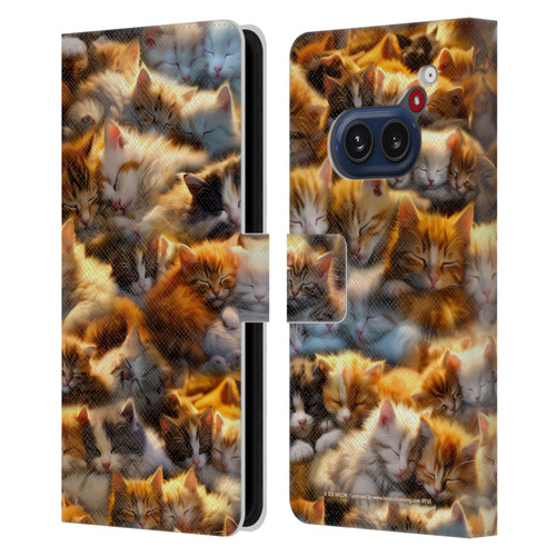 D.S. Valori Kitty And Puppy Kitty Dreams Leather Book Wallet Case Cover For Nothing Phone (2a)