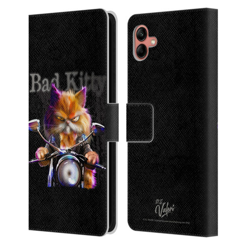 D.S. Valori Kitty And Puppy Bad Kitty Leather Book Wallet Case Cover For Samsung Galaxy A04 (2022)