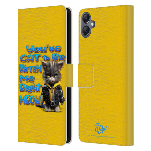 D.S. Valori Kitty And Puppy You've Cat To Be Kitten Me Leather Book Wallet Case Cover For Samsung Galaxy A05